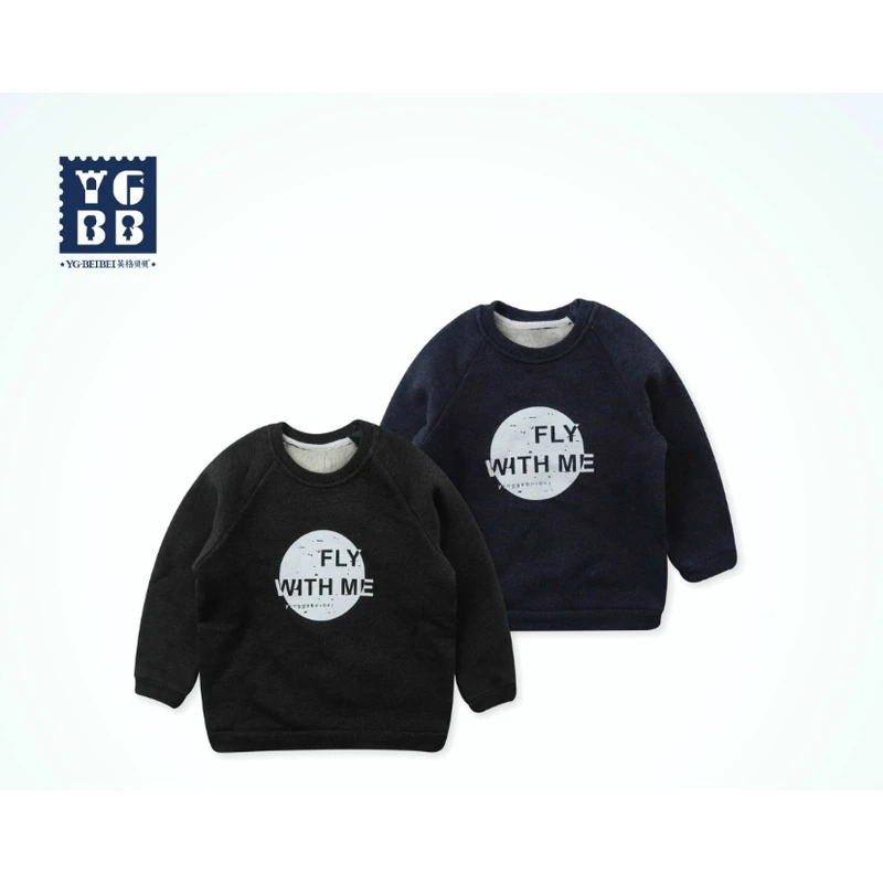 专柜款 100%棉】英格贝贝秋冬加厚男宝宝卫衣圆领休闲男童长袖