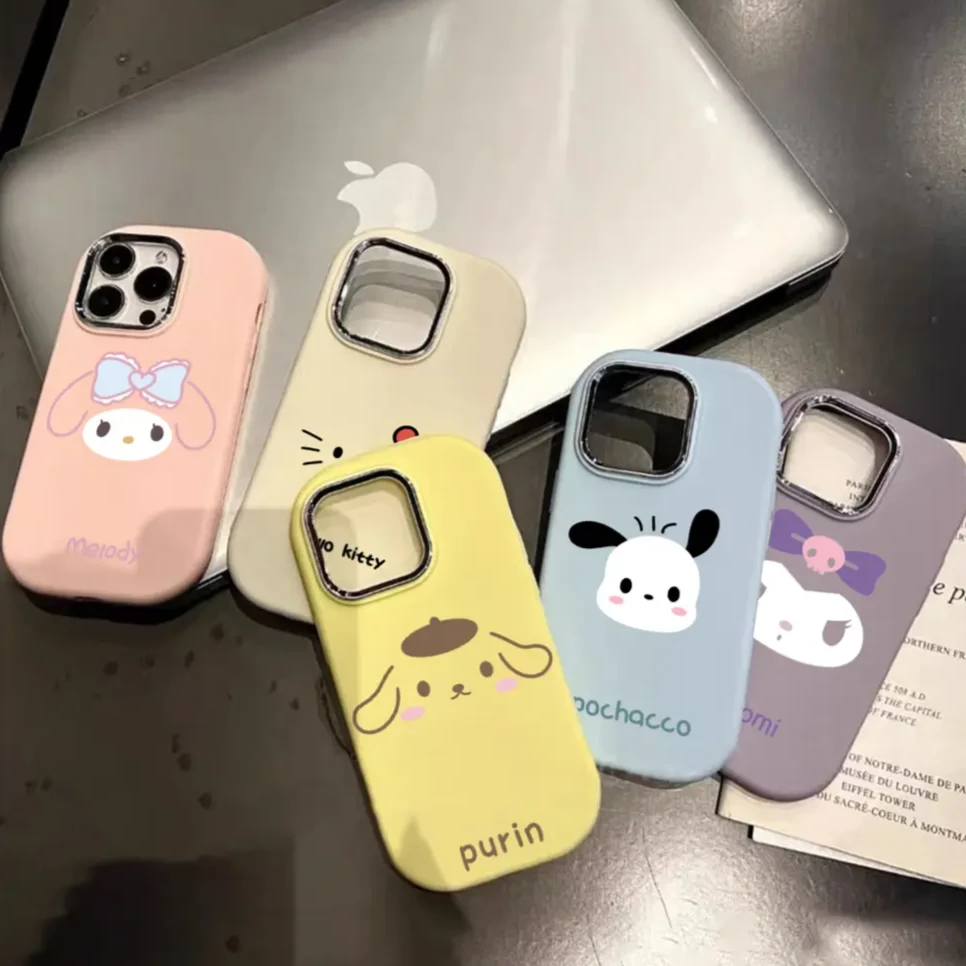 可爱卡通肤感壳用苹果15手机壳iphone13/14promax金属防摔12/11女