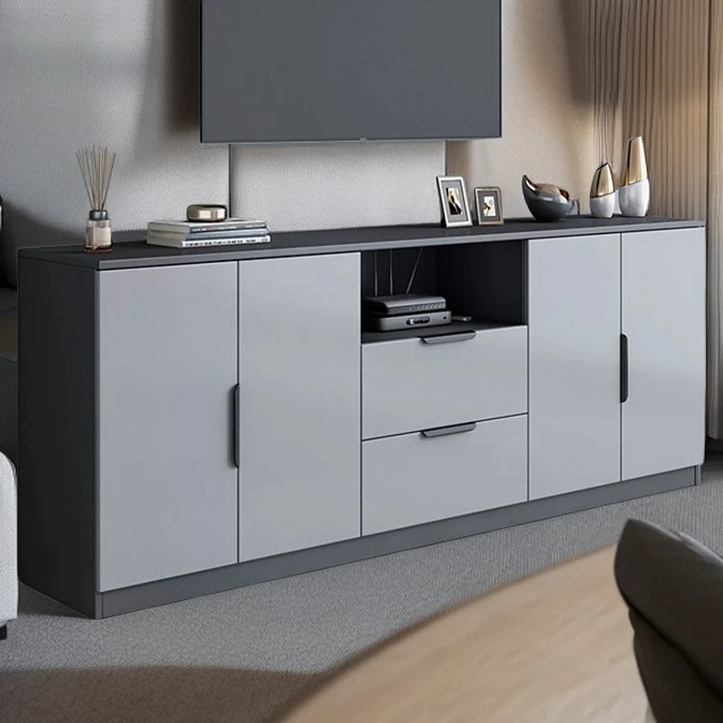 实木电视柜高款电视机柜客厅电视柜落地一体收纳储物柜小户型组合