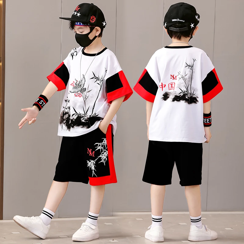男童夏装套装6-12潮款2025新款短袖夏季帅气童装男孩夏季国潮衣服