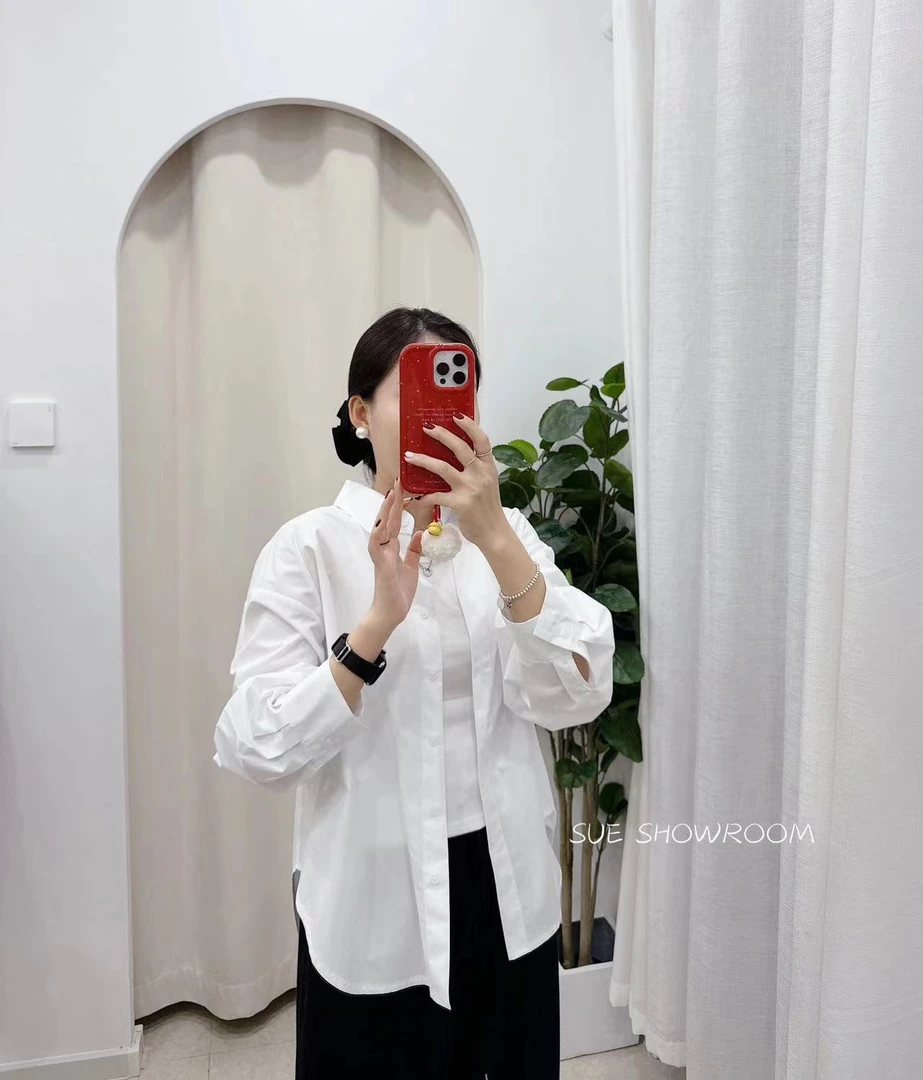 泡菜国no退no换气质纯色潮流防晒衣简约春款百搭长袖休闲时尚衬衣