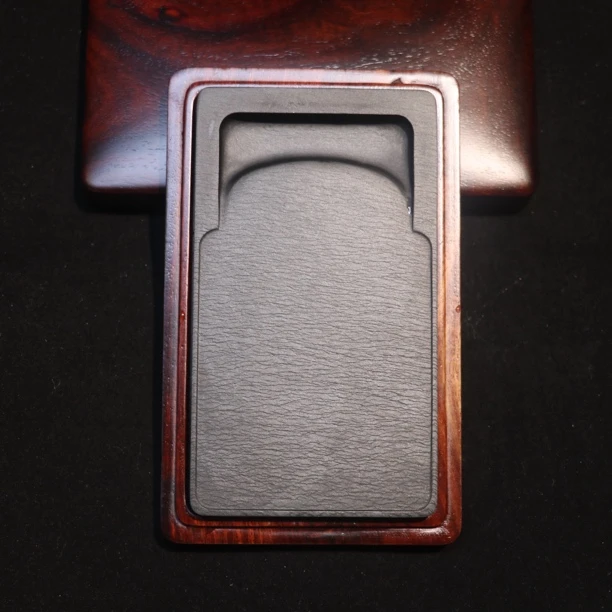 水舷坑细水波门字造型老坑歙砚下发细腻经典砚台11.5×6.5×0.9cm