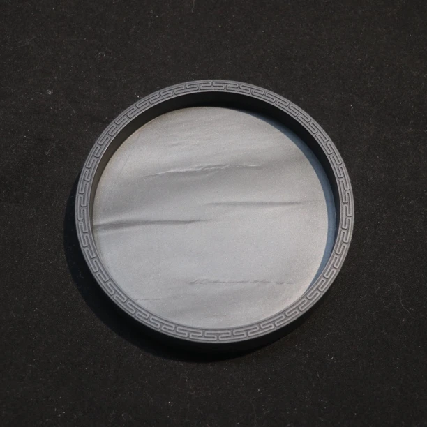 老坑镶片镶嵌墨海工艺外框回纹新坑磨墨水舷水波金星9×9×1.6cm