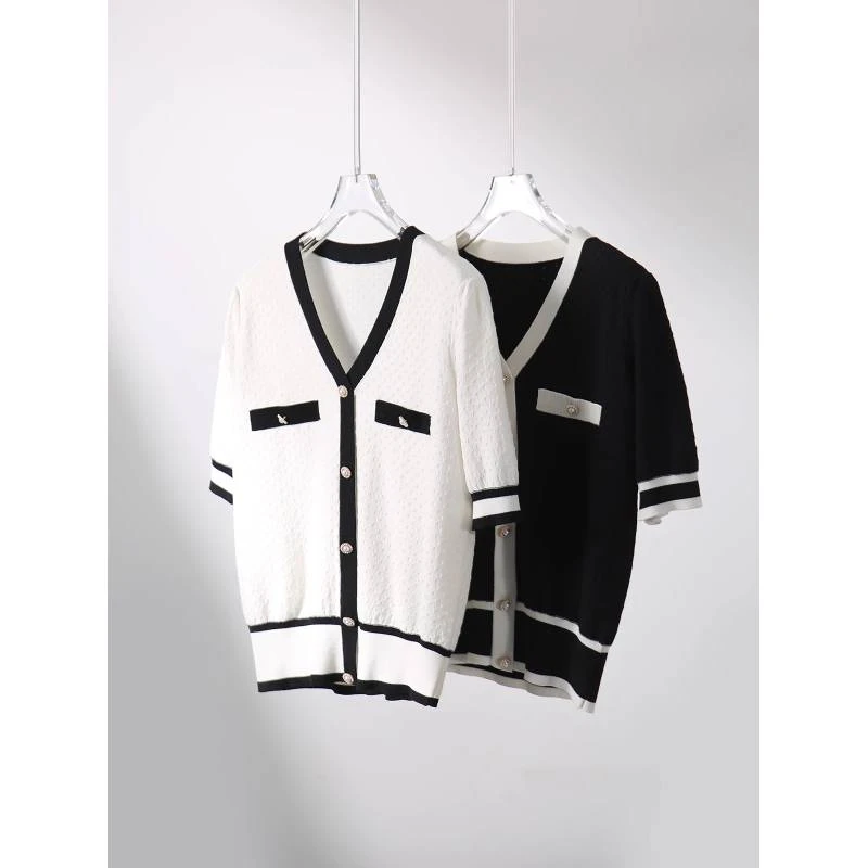 SEPT CHIC 莱赛尔+桑蚕丝 肌理感16针小香针织衫S61729ZYNMG