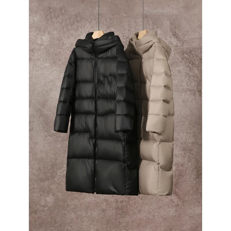 【九月木兮】敲轻面料髙充绒中长款95鹅绒羽绒服S72797YRBVG