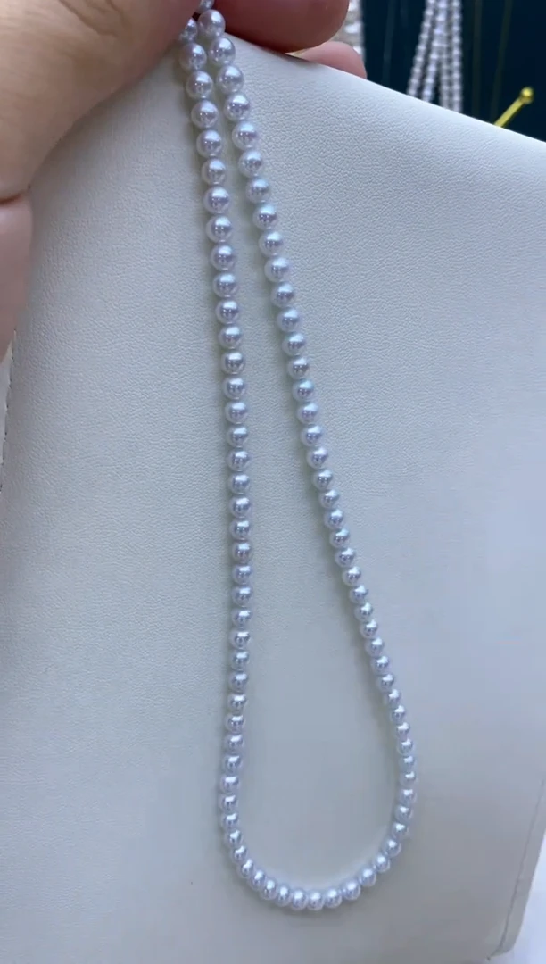 【闪购商品】淡水珍珠项链18K金镶嵌4