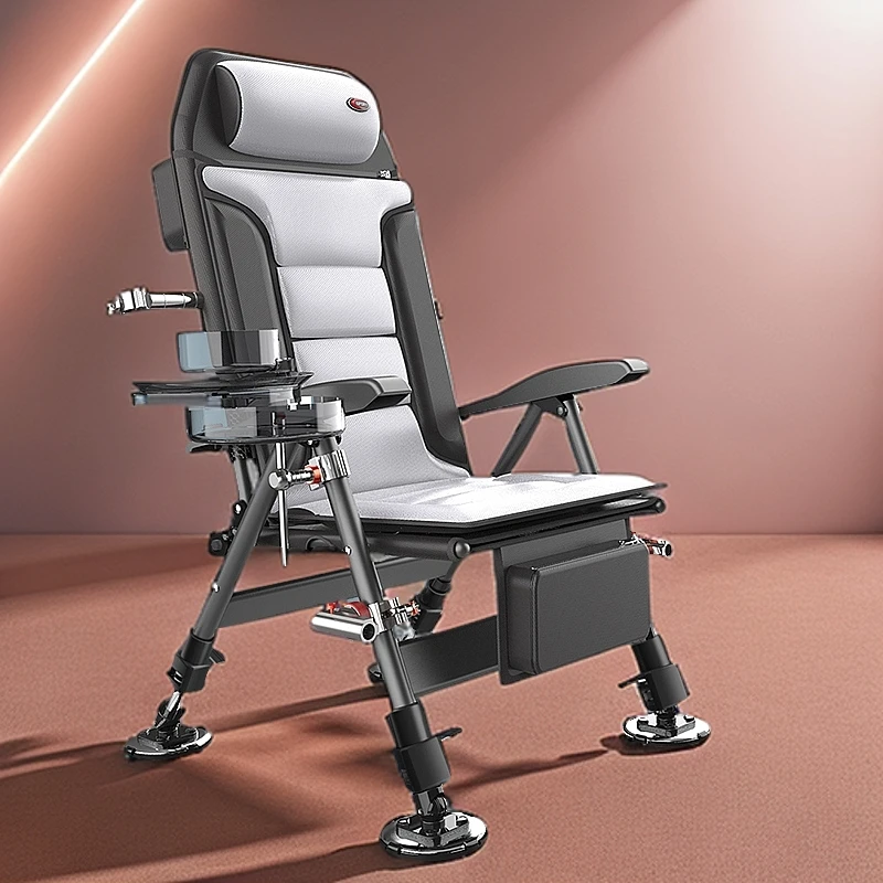 户外折叠可钓鱼躺椅钓鱼椅多功能便携台钓椅全地形可躺钓鱼钓椅