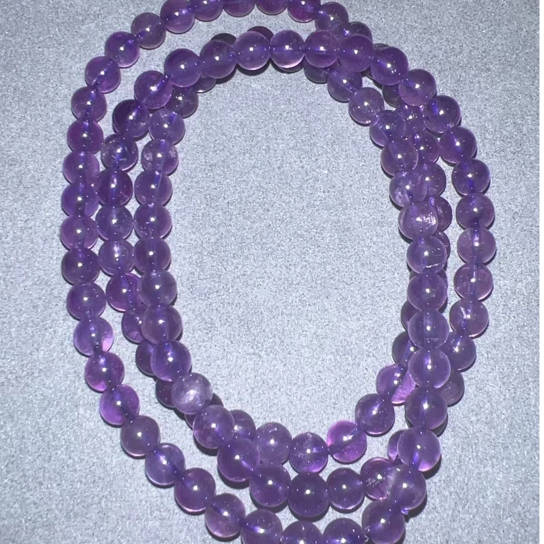 天然紫水晶手串5毫米优雅