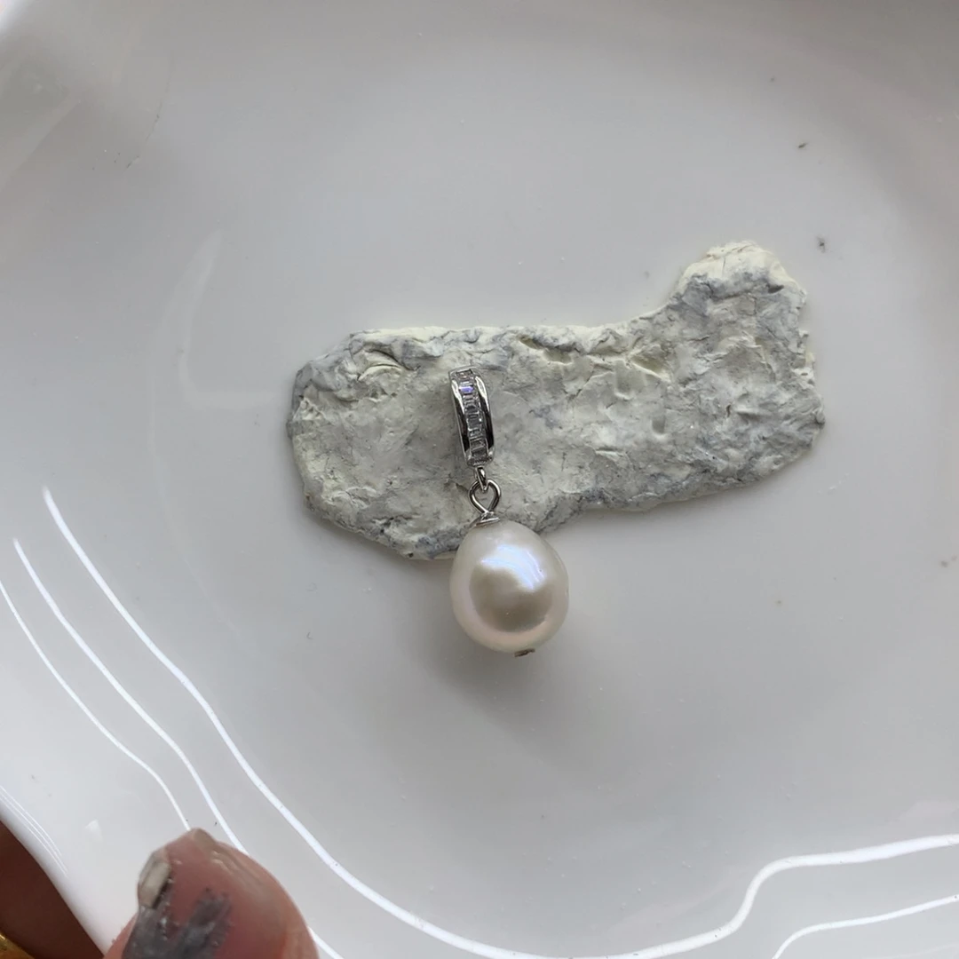 淡水珍珠颈饰银S925镶嵌