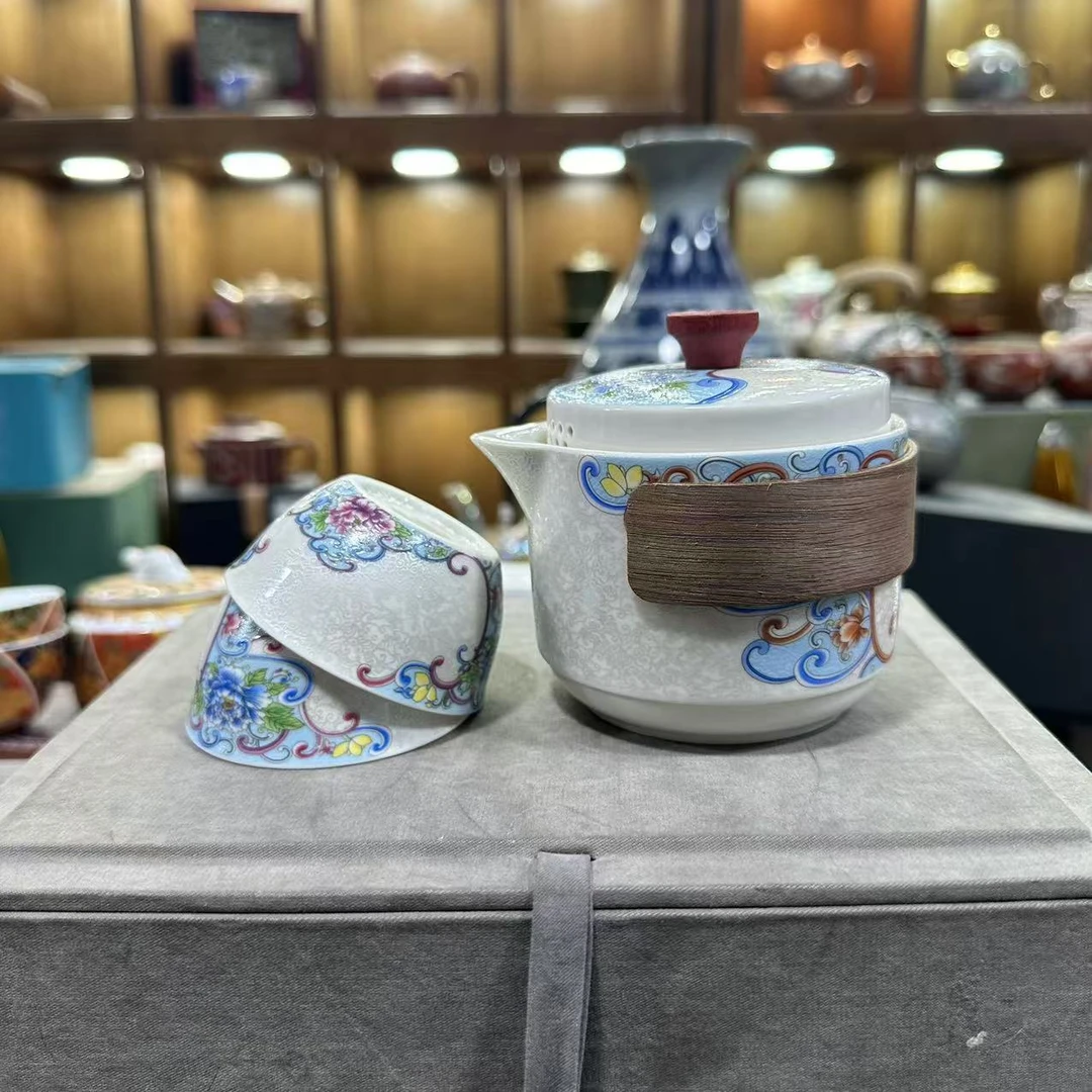 【闪购商品】掐丝旅行套客杯1590