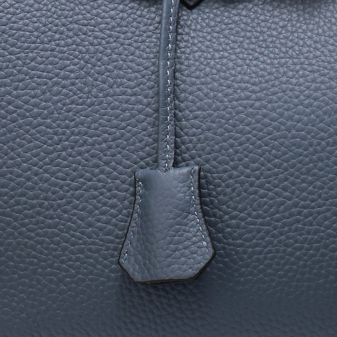 P117荔枝纹铂金包2025欧美新款真皮女包头层牛皮时尚女士手提包