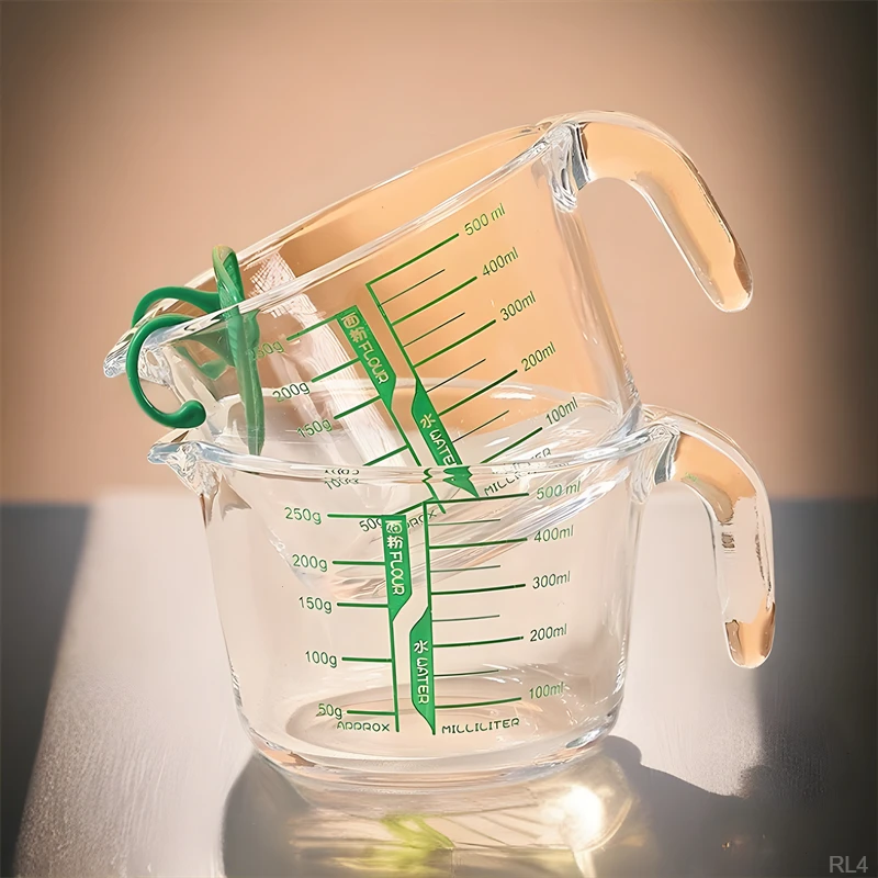加厚耐热玻璃量杯淘米带刻度毫升耐高温食品级大容量蛋挞克重打蛋