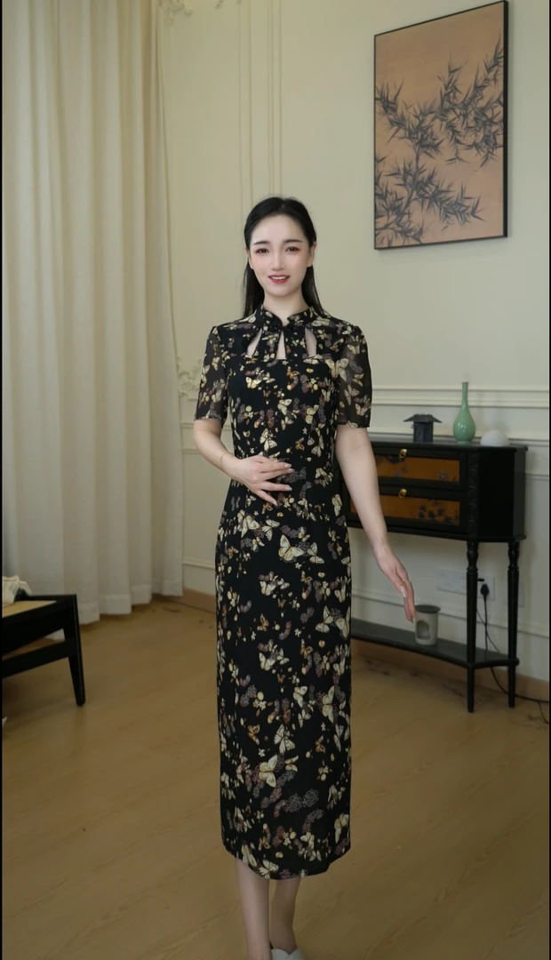 MY-2024秋季连衣裙时尚大码显瘦遮肉气质女装3Q259