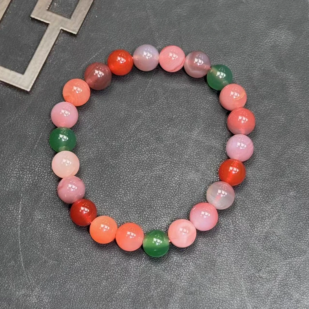 【玉红珠宝】多宝玛瑙单圈手串一条约8mm 多样性发货