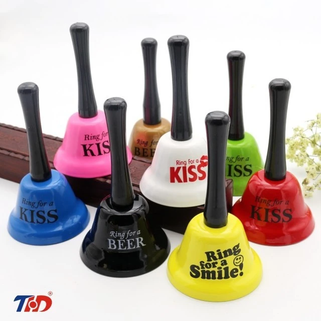 手摇铃铛上课铃叫人唤人点餐铃铛早教铜铃铛餐厅摇铃响声金色挂件