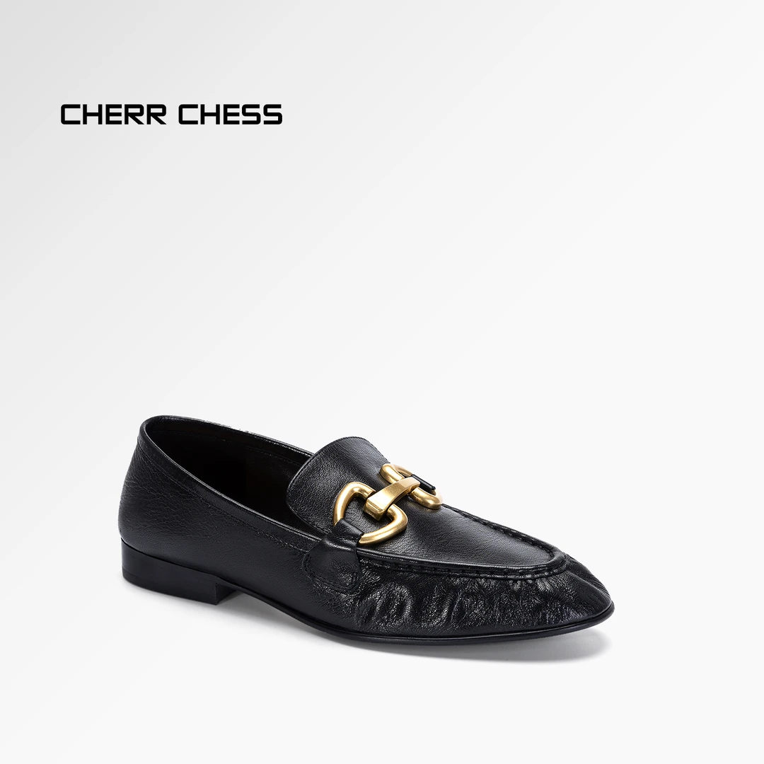 乐福鞋女2025年新款小皮鞋通勤马衔扣单鞋HK9878JK