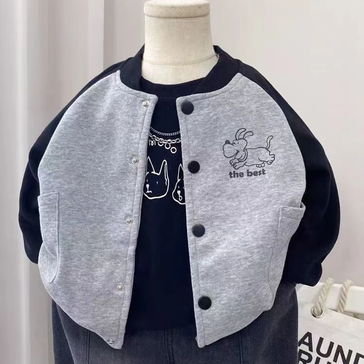 男童外套春秋款2025新款儿童卫衣棒球服中童小童男孩宝宝秋装夹克