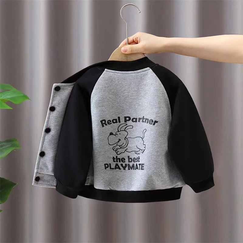 男童棒球服外套秋装2025新款韩版儿童装卫衣开衫中小童休闲夹克潮