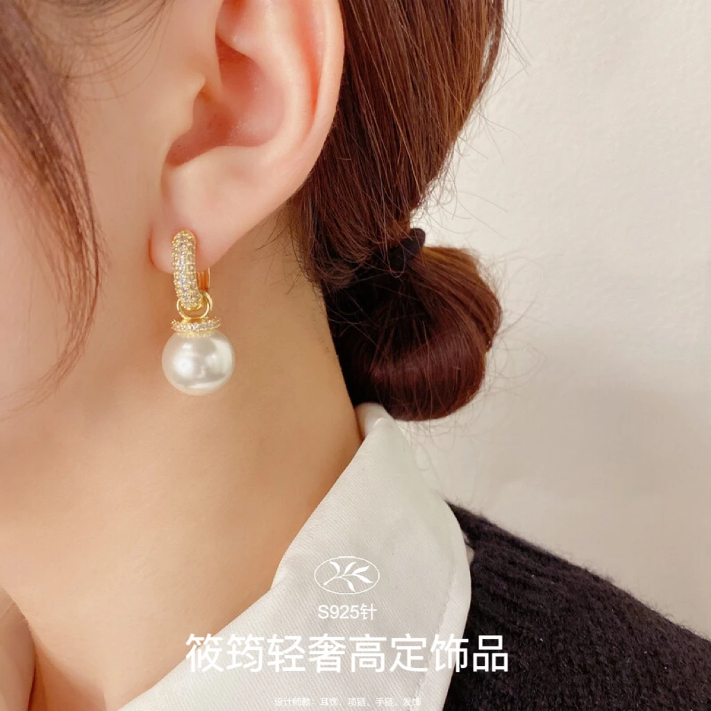 铜合金仿珍珠耳饰 筱筠【梦幻佳人】高级感两戴耳扣时尚优雅耳环