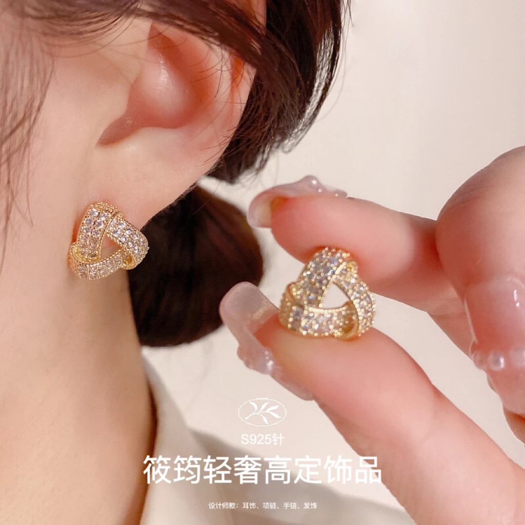 铜合金耳饰 筱筠【法式庄园】高级感气质时尚耳钉小众轻奢简约耳环
