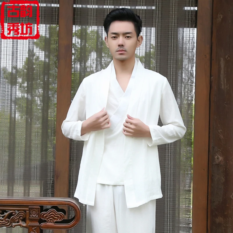 （男女同款）中国风太极服汉服古风夏季禅服茶服中式唐装禅服仙道袍