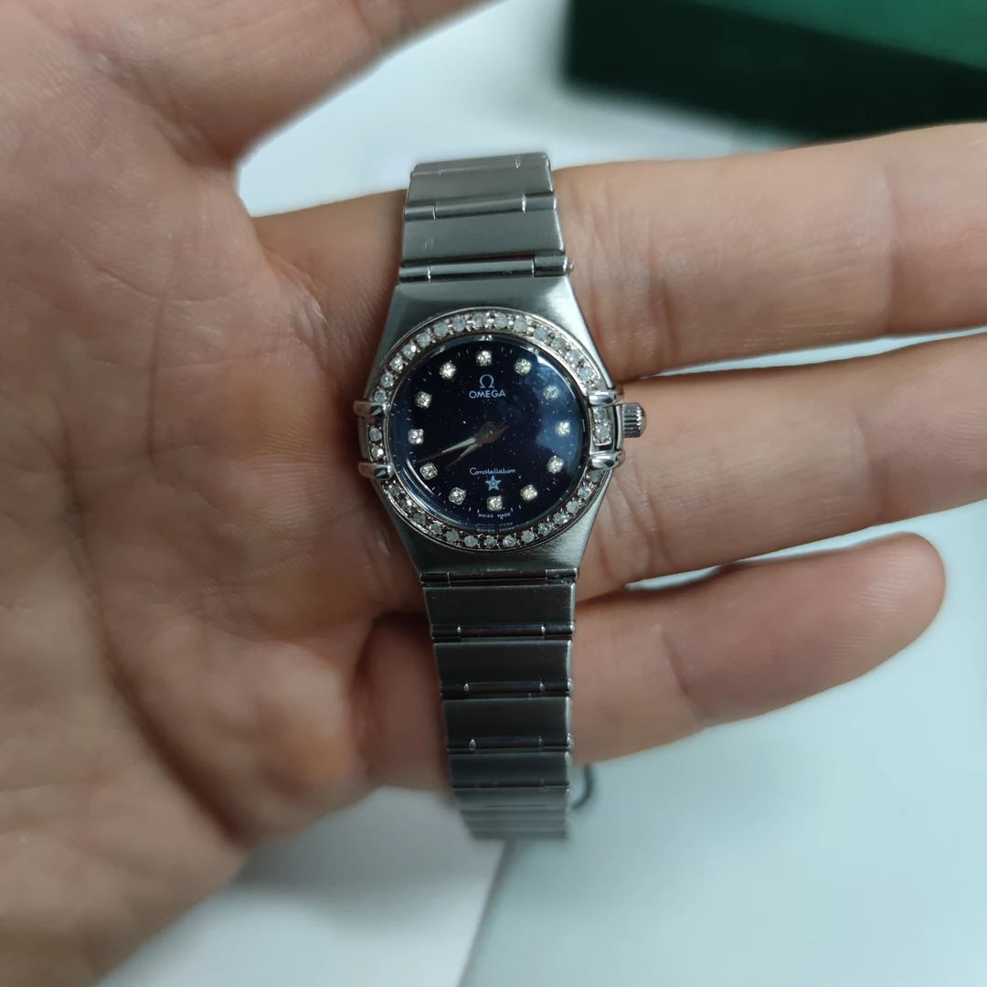 95新 Omega/欧米茄 星座/石英/精钢/22.5mm/后钻/单表/女士