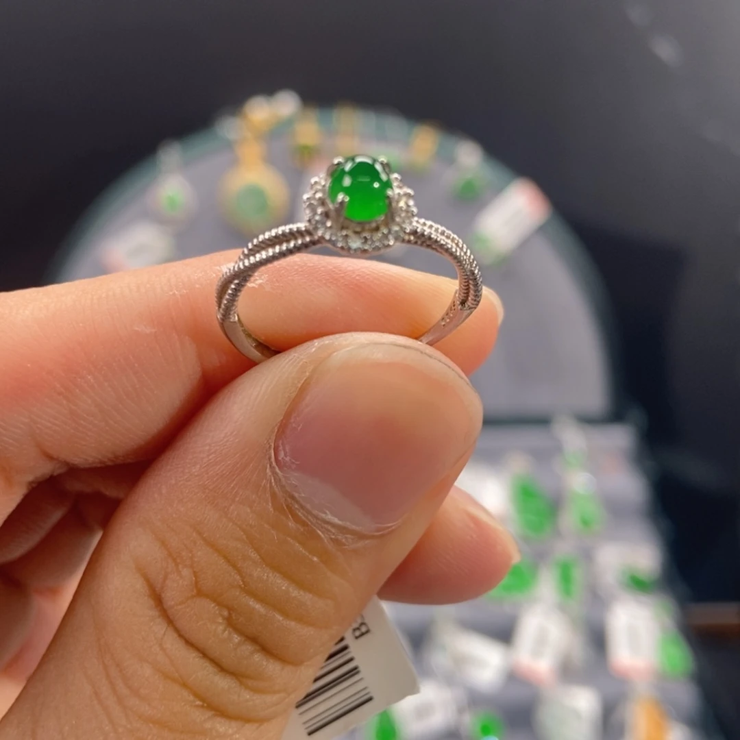 【闪购商品】翡翠戒指银S925镶嵌