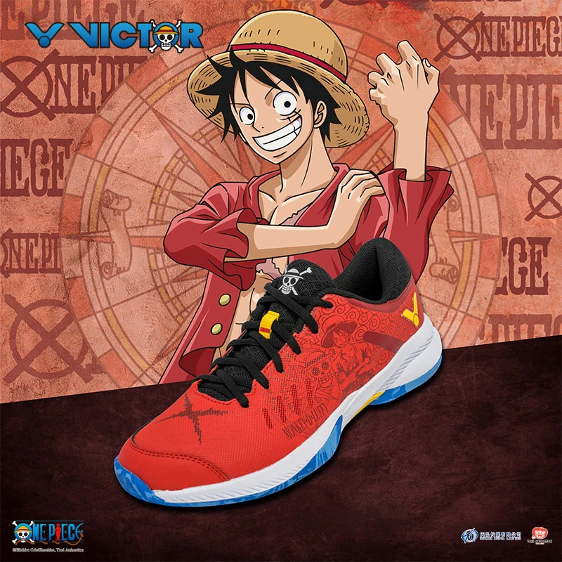 VICTOR/威克多海贼王系列羽毛球鞋休闲缓震轻便透气低帮红色