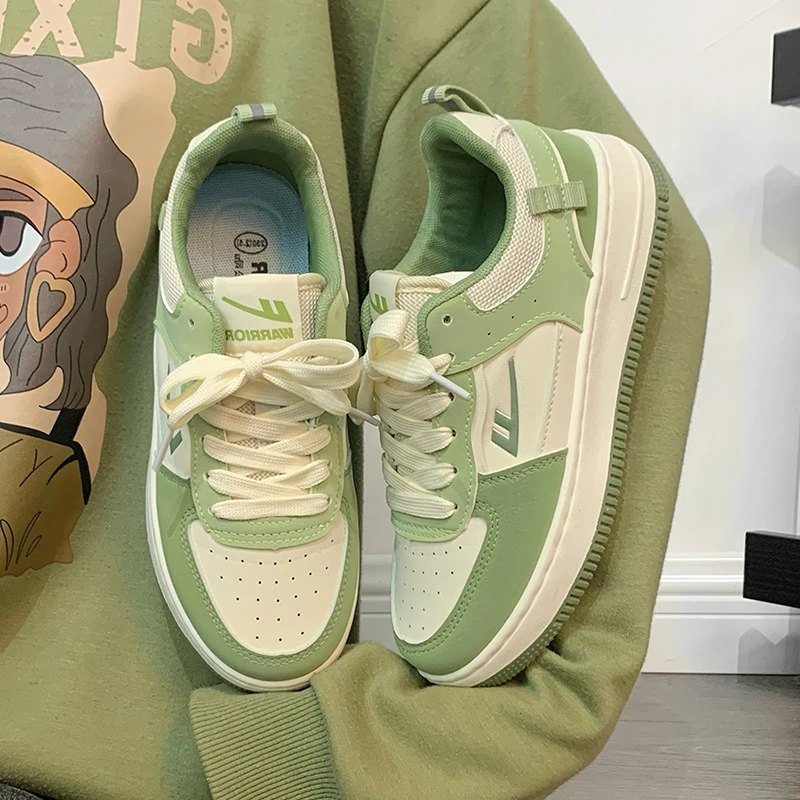回力新款苹果绿ins潮男鞋百搭学生厚底小白鞋情侣透气运动板鞋子