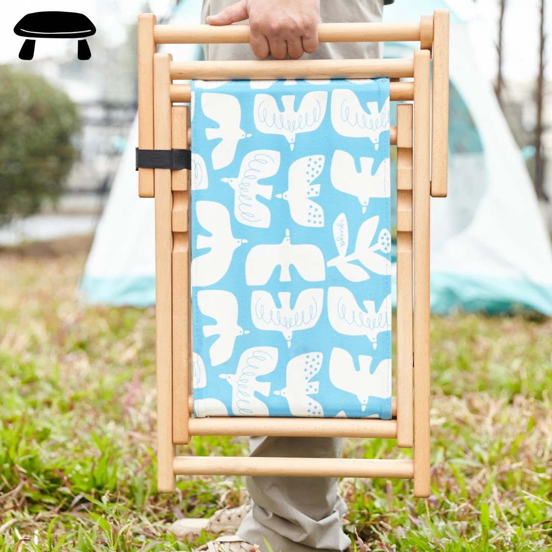 实木儿童躺椅沙滩椅折叠椅子阳台午休椅民宿户外露营便携椅可爱