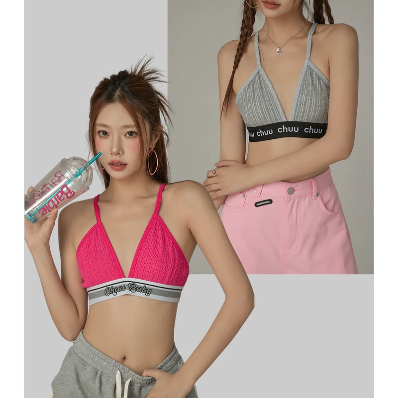 CHUU泳池度假风外穿撞色拼接设计抹胸背心DHS0034V内衣