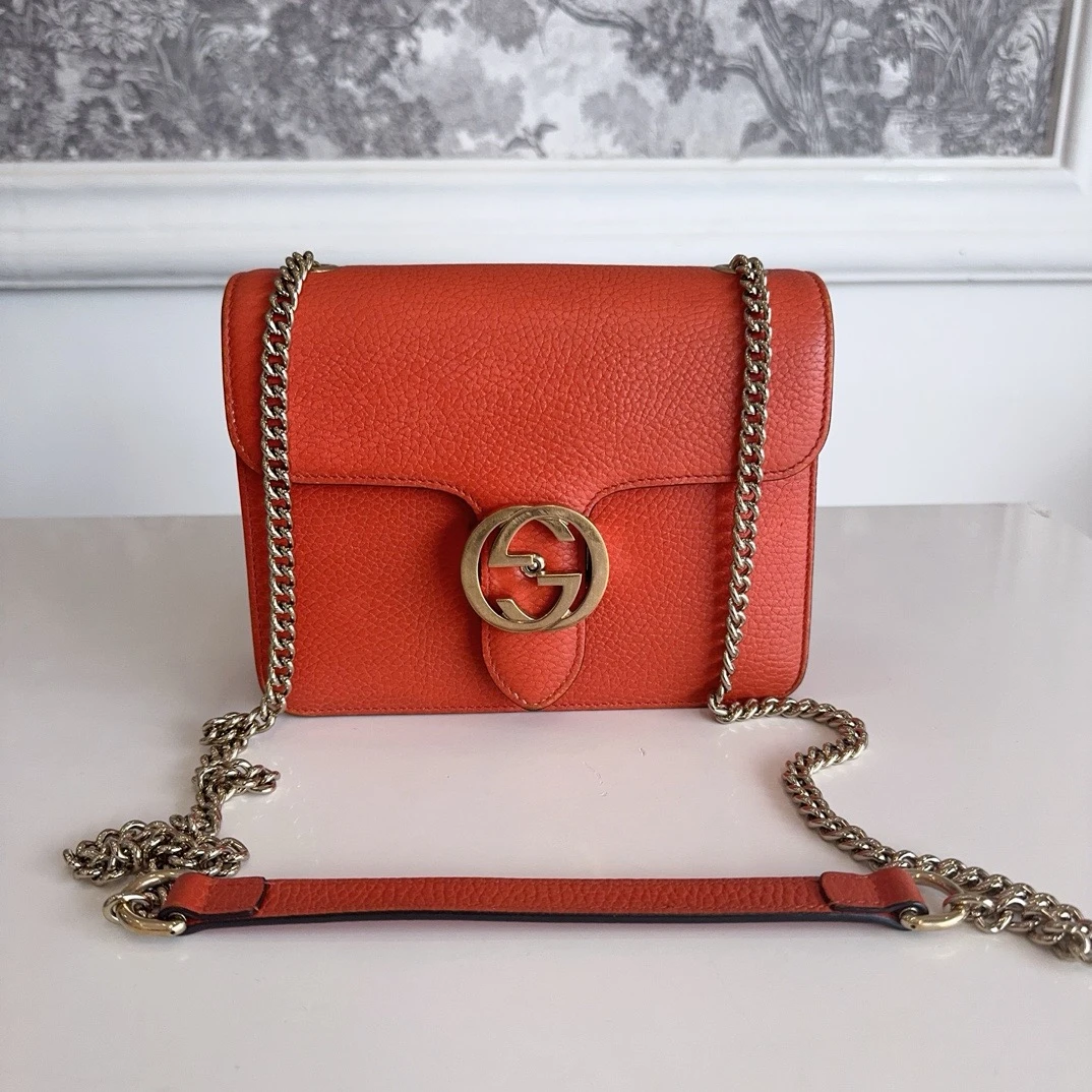 99新 GUCCI/古驰 安洁利严选风琴包小号20*16hz058