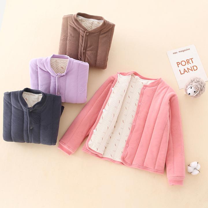 儿童校服神器2024新款秋冬款内搭外穿中厚保暖上衣男女中大童锁温