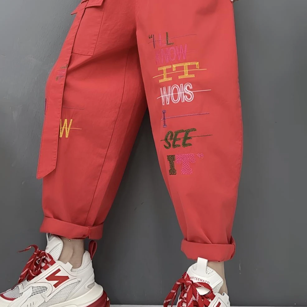 夏季潮流韩版拼色牛仔裤捡漏哥在广州阔腿薄款网红牛仔裤爆款春季