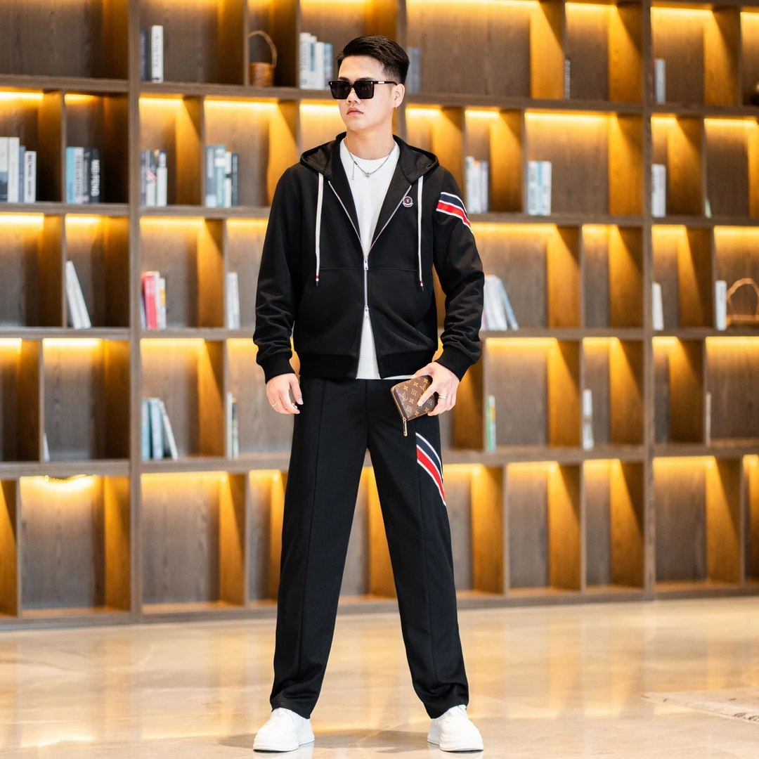【MOHG】2025新品男士套装秋冬新款专柜高品质休闲拉链时尚百搭潮流