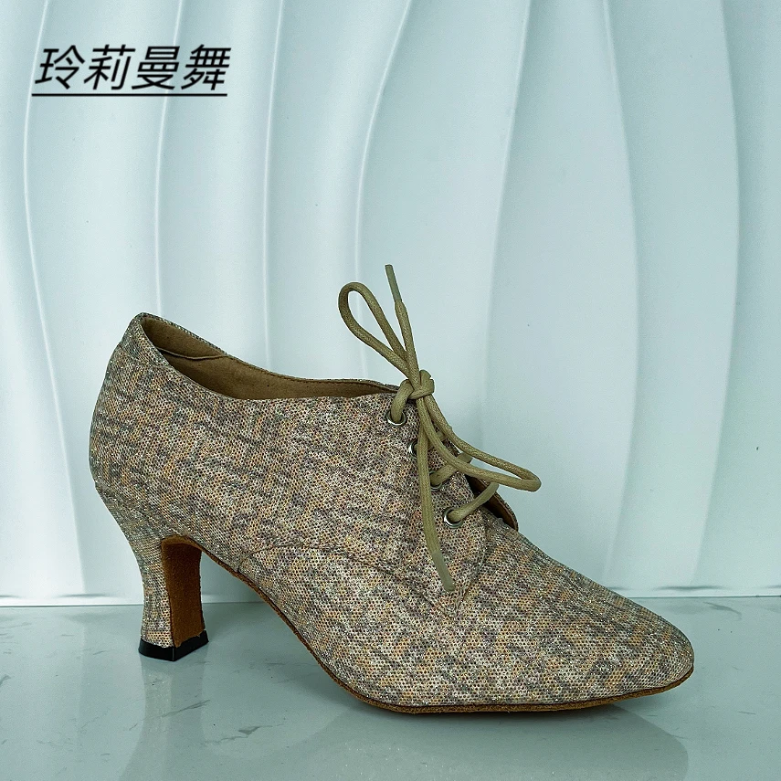 玲莉曼舞女式教师鞋拉丁摩登广场舞鞋水兵吉特巴跳舞鞋型体舞蹈鞋