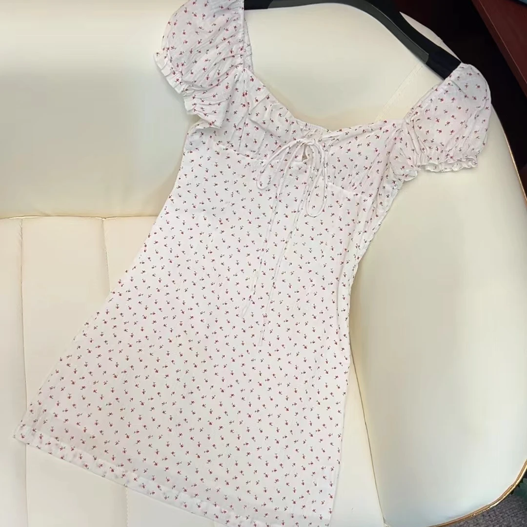 WT92627（安妮老板）0夏季气质泡泡袖时尚连衣裙