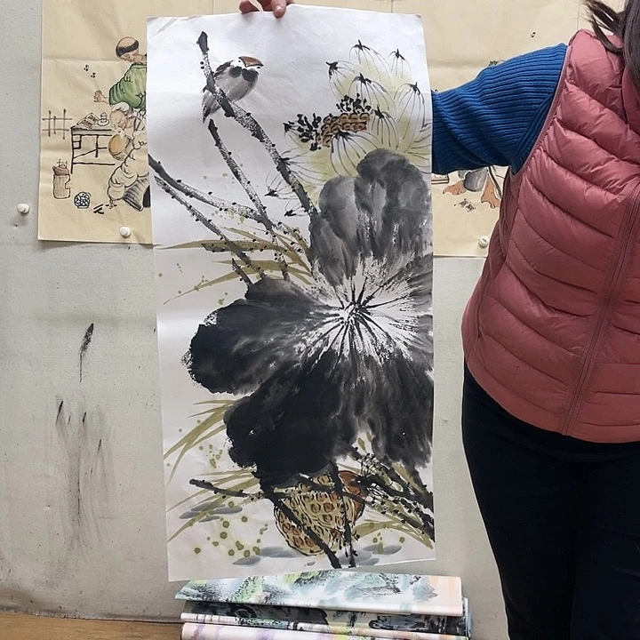书法手绘山水画作品