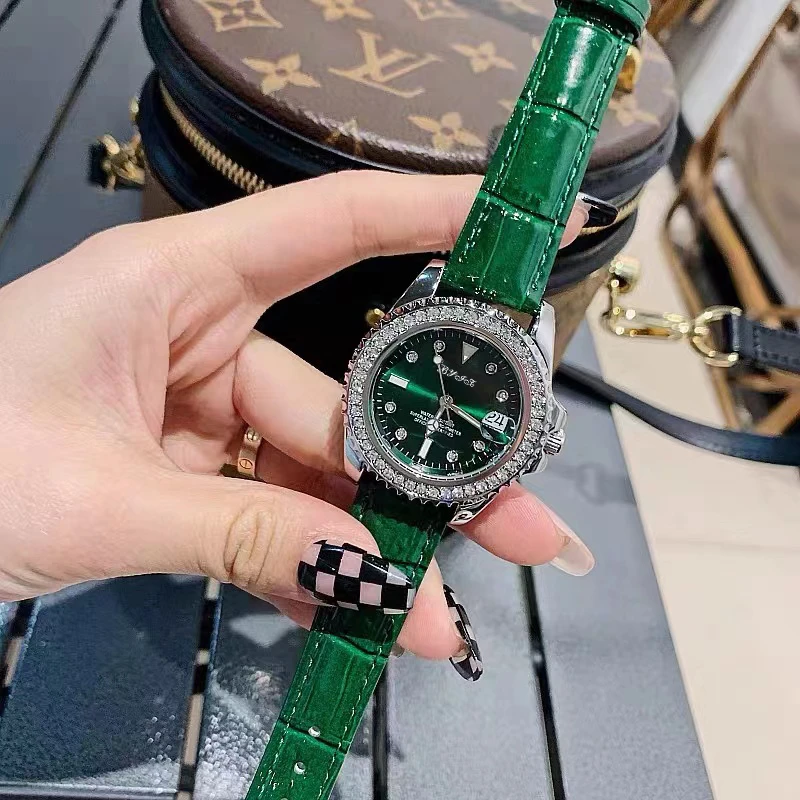 高级感时尚满钻女款腕表皮带款 58563 FL Y