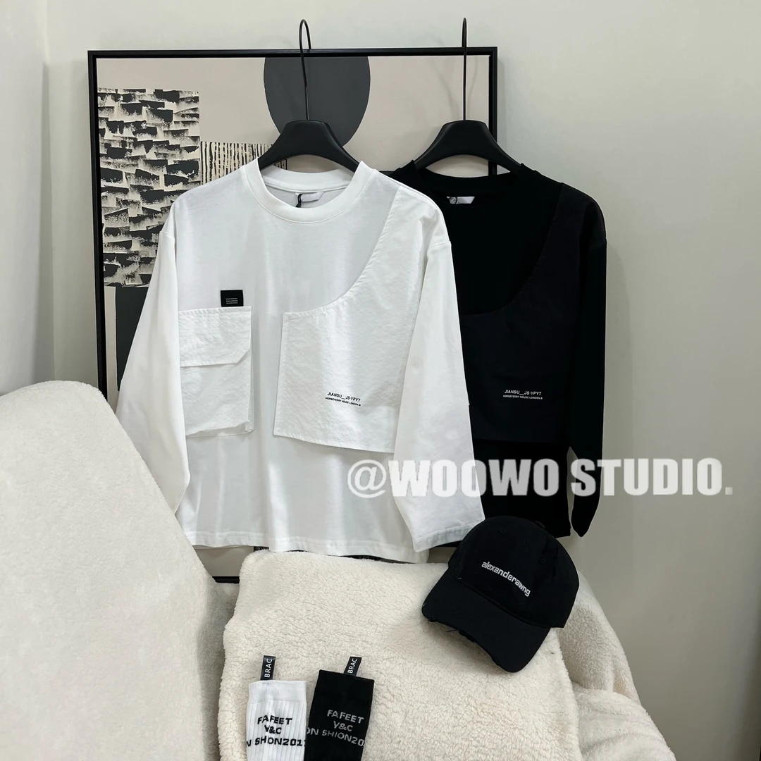 中大童潮酷时尚洋气韩系设计感工装卫衣