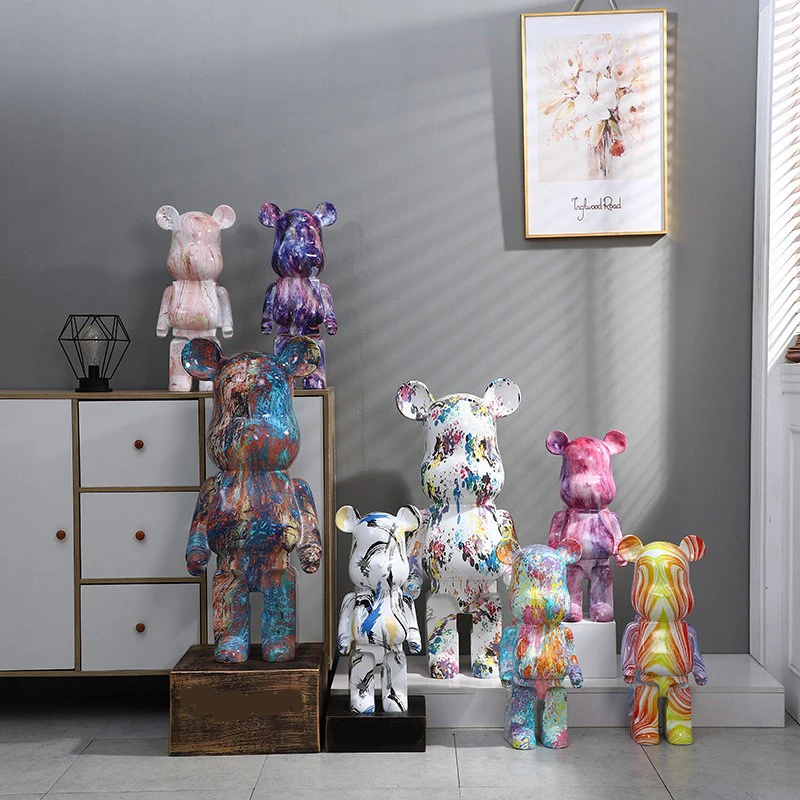 28cm轻奢树脂暴力熊存钱罐客厅家居电视柜摆件简约装饰品桌面高档