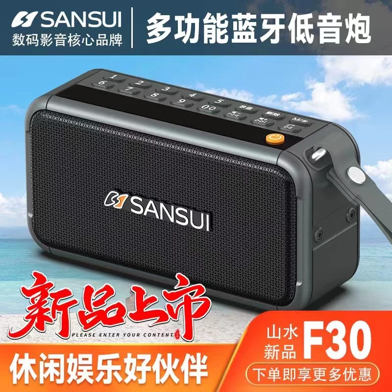 SANSUI/山水F30蓝牙音箱大功率双喇叭收音便携式无线