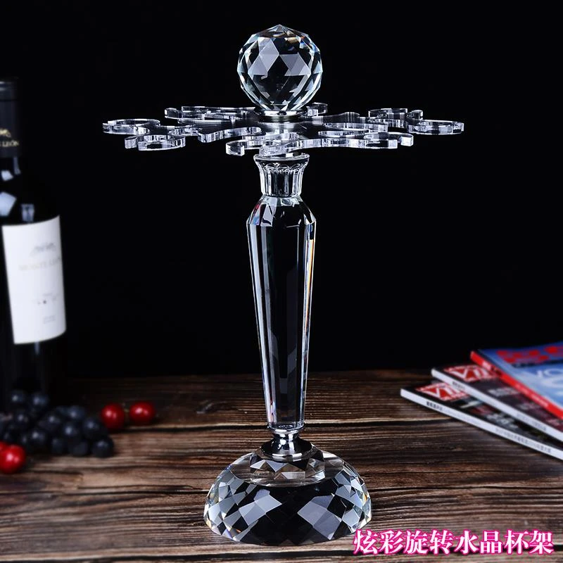 欧式创意红酒杯倒挂杯架家用水晶葡萄酒杯架客厅展示摆件酒杯挂架