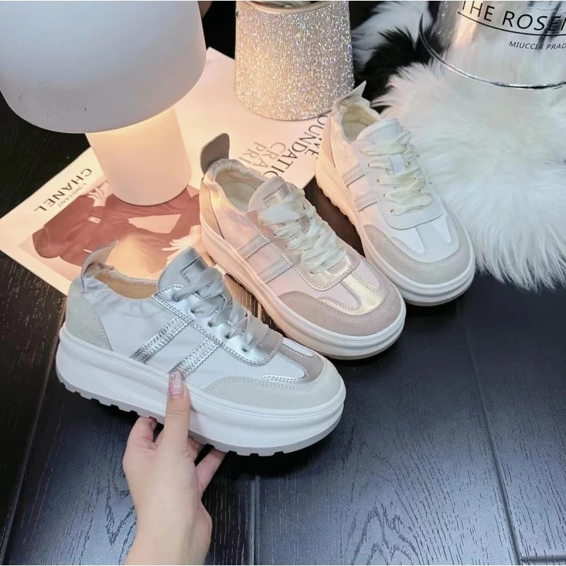 潮流韩版厚底百搭增高女款软底软面休闲运动小白鞋Y V01