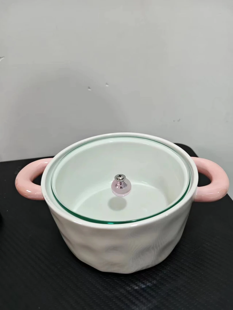 郁金香泡面碗田园风带盖陶瓷碗宿舍单人大容量汤碗微波炉双耳