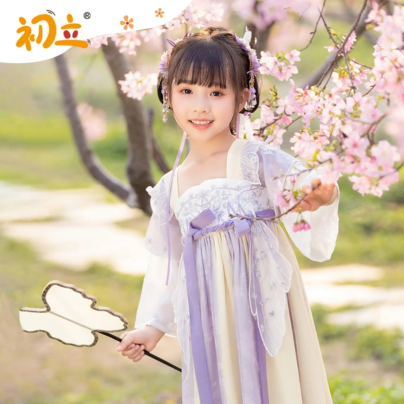 【小桃姬】汉尚华莲汉服女童装齐胸连衣裙中国风儿童汉服