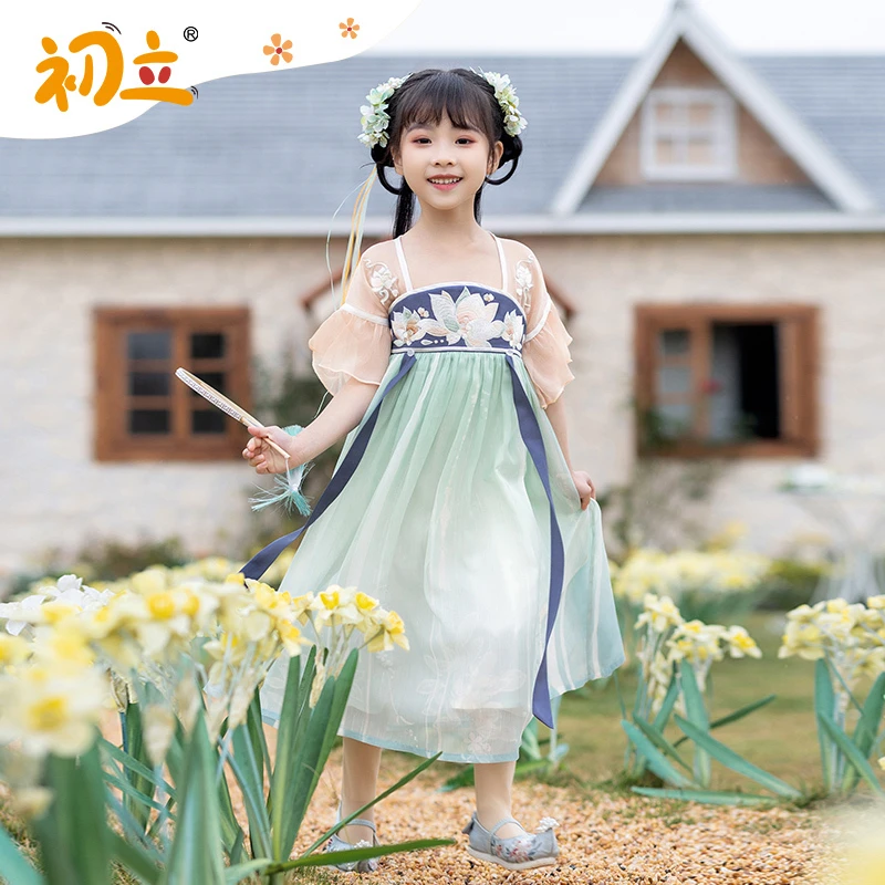 【千古瑶池】夏装汉尚华莲汉服童装国风儿童汉服连衣裙女童汉服
