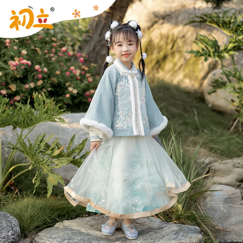 【山河云云】秋季汉尚华莲汉服童装国风儿童汉服套装女童汉服