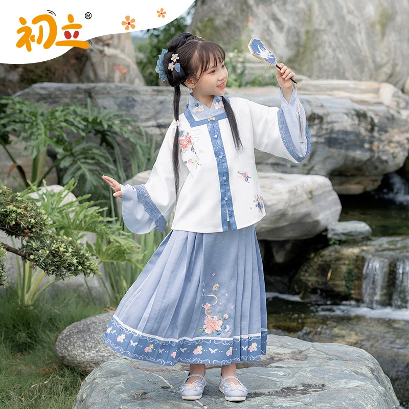 【清平蝶梦】秋季汉尚华莲汉服童装国风儿童汉服套装女童汉服