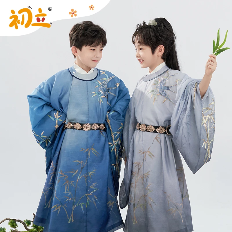 瑕疵孤品介意慎拍【竹间风】男童汉服明制圆领袍中国风儿童汉服